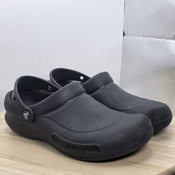 Womens Size 8 - Crocs Bistro Clogs Black Slip On Sandals Shoes - Picture 5 of 9